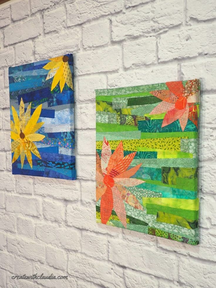 Fabric Scrap Wall Art Canvas