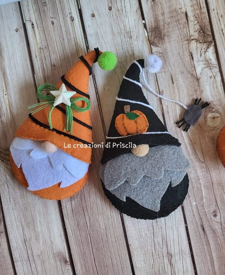 Felt Halloween Gnomes