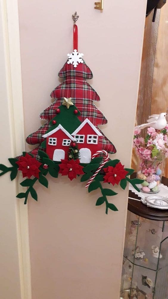 Festive Felt Tree Wall Hanging