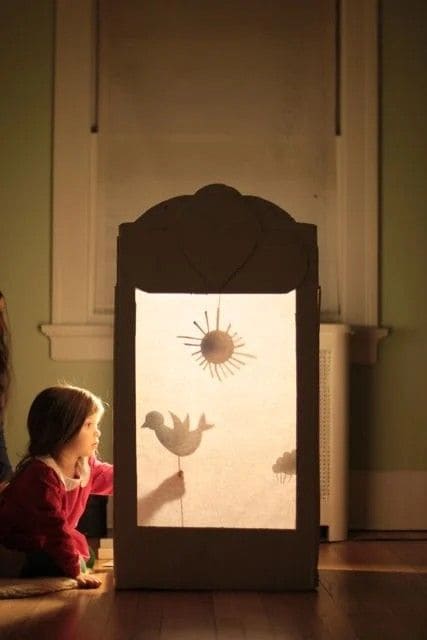 Floor-Standing Shadow Puppet Theater