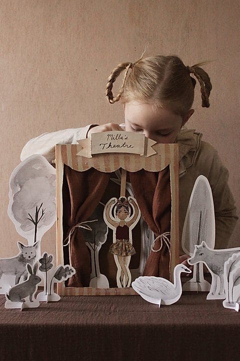 Forest Ballet Cardboard Puppet Theater