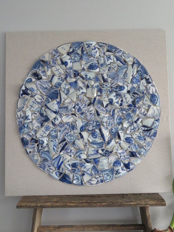 Framed Porcelain Mosaic Wall Art