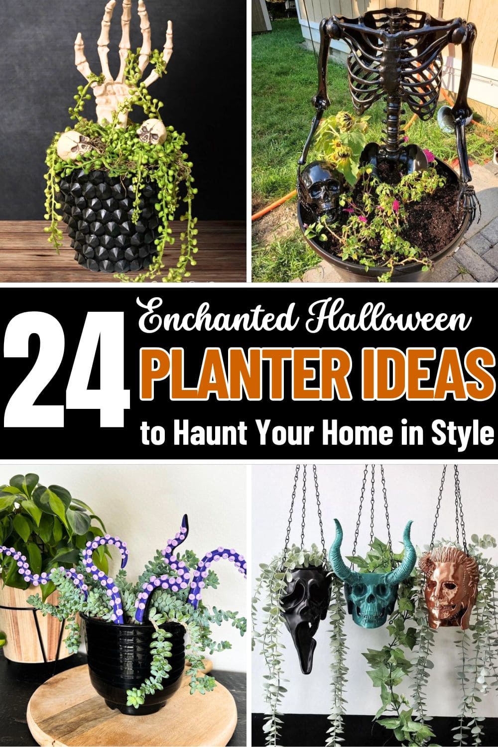 24 Creepy-Cool Halloween Planter Ideas to Haunt Your Home in Style