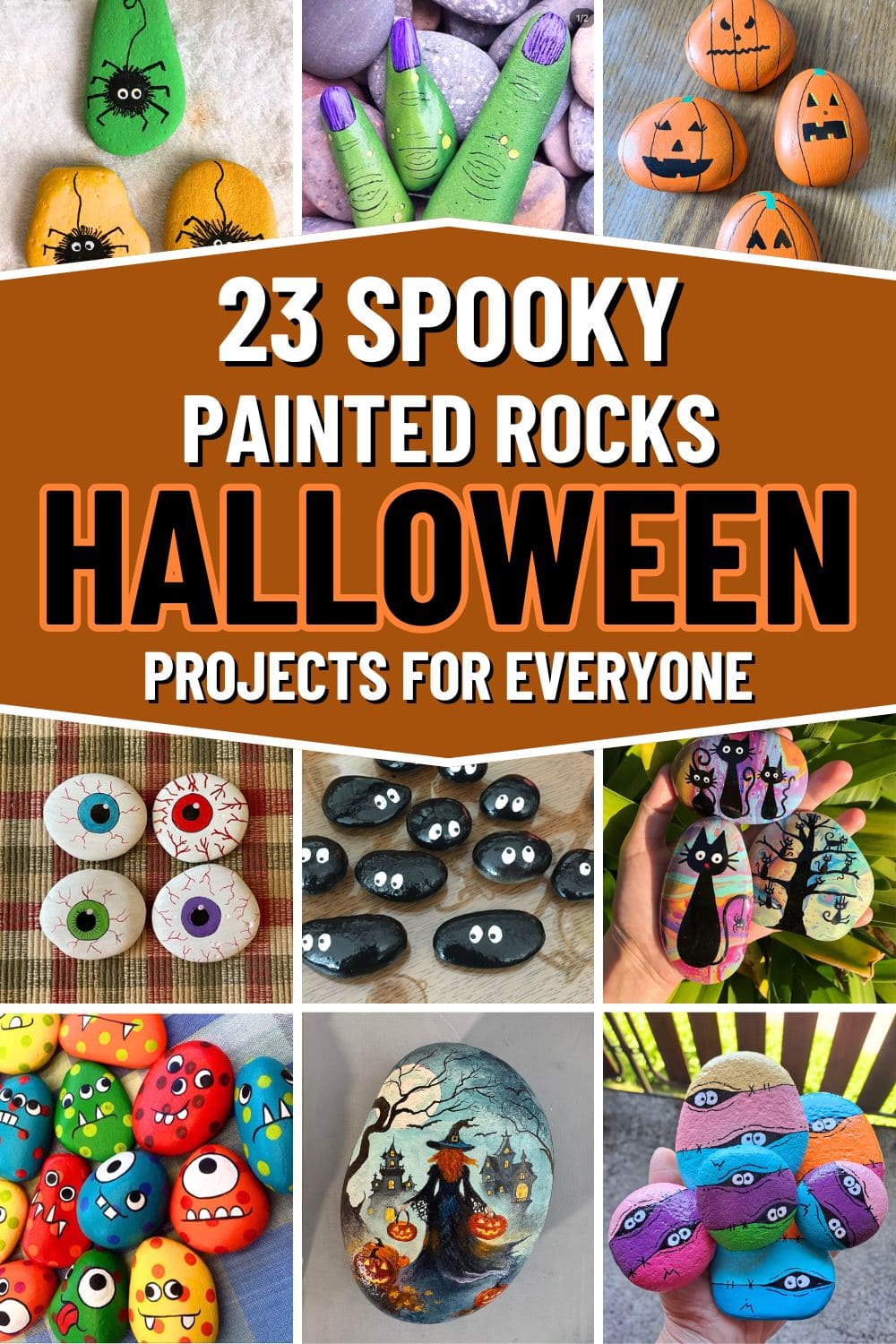 23 Creepy and Fun Halloween Painted Rock Ideas to Haunt Your Creativity