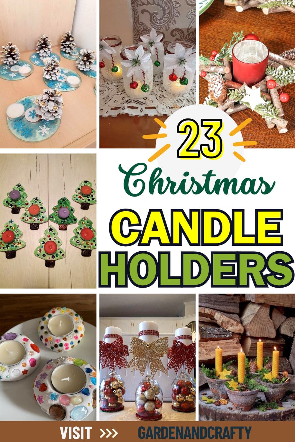 23 Festive Christmas Candle Holder Ideas With Easy DIY Tutorials