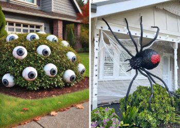 17 Spooky Shrub Decorations That Will Haunt Your Garden This Halloween