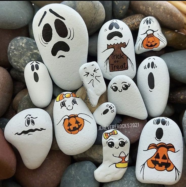 Ghost Squad Painted Rock Set