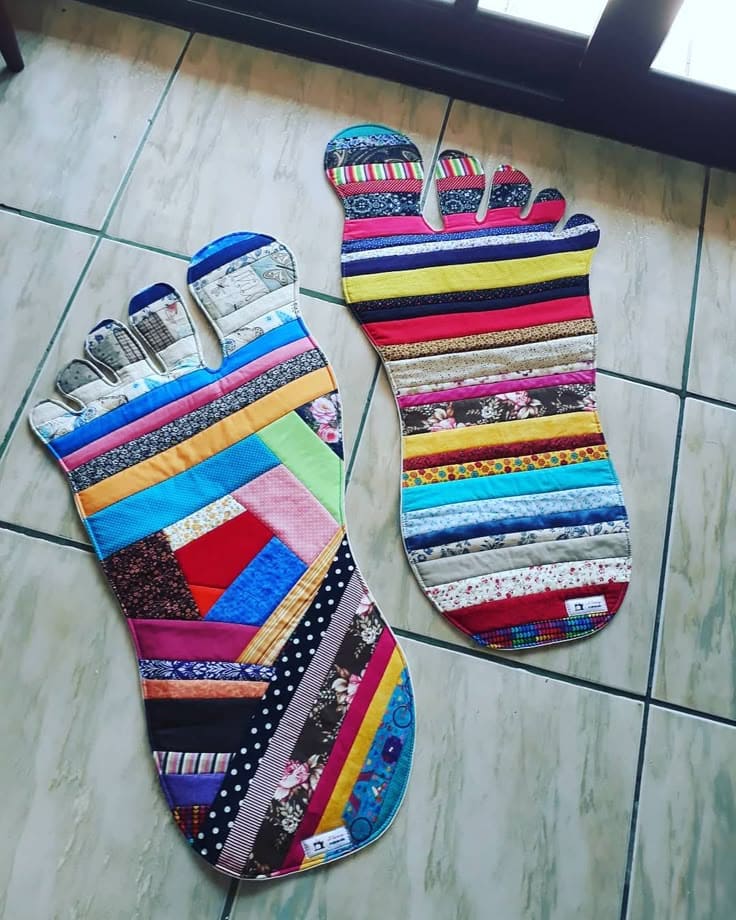 Giant Patchwork Foot Rugs