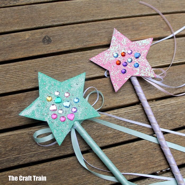 Glitter Gem Star Wands