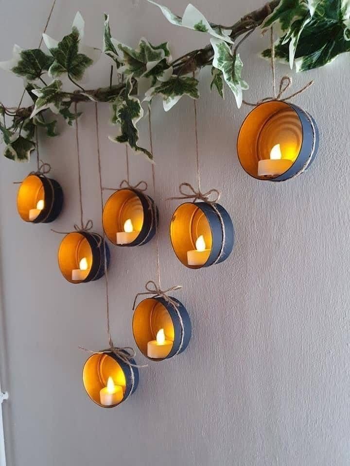 Glowing Tin Can Lantern Garland