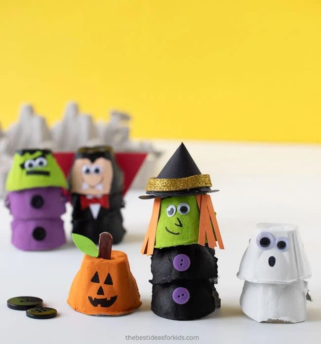 Halloween Egg Carton Character Set