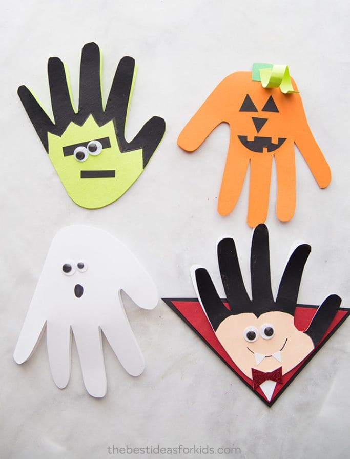 Halloween Handprint Friends