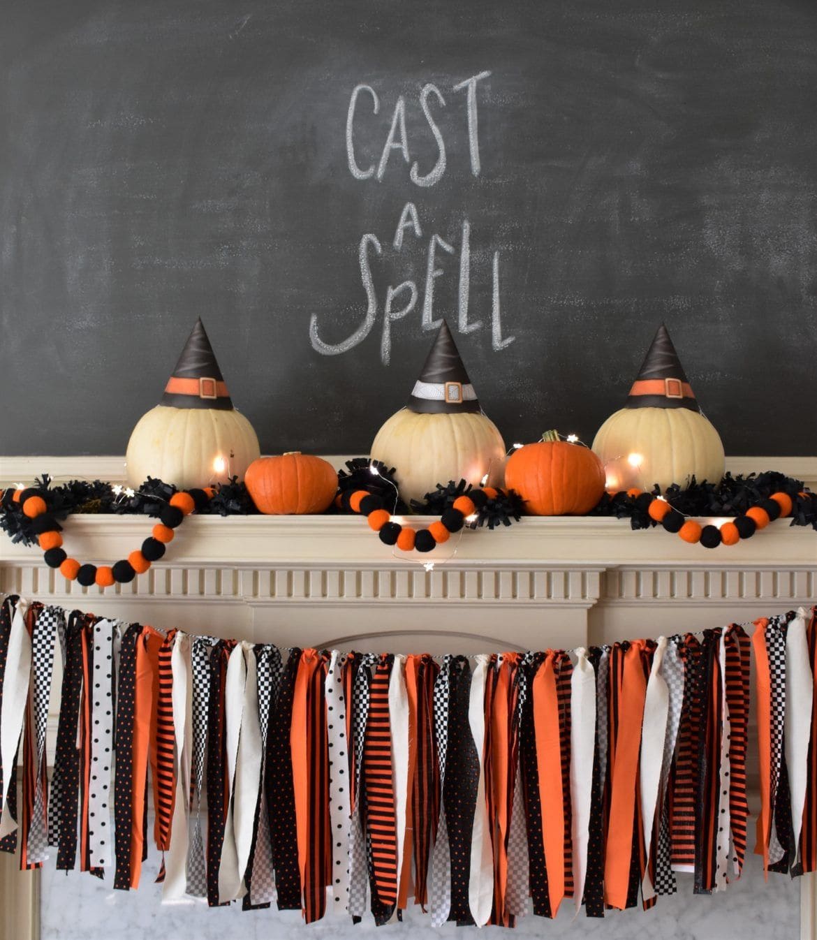 Halloween Ribbon Scrap Garland