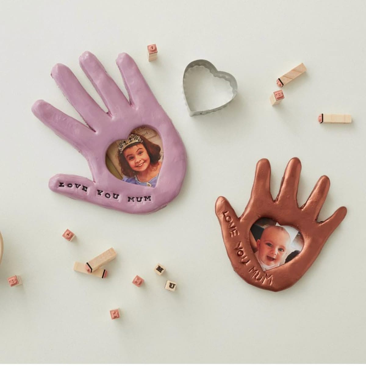 Hand-Shaped Clay Photo Frame Keepsakes