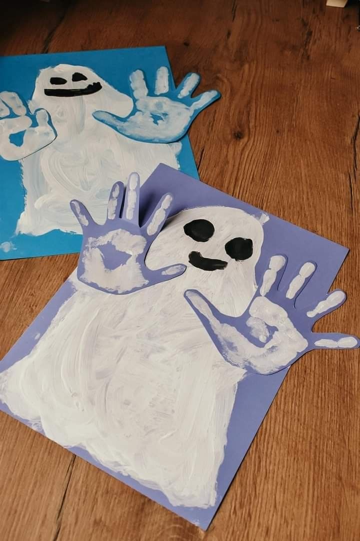Handprint Ghost Friends