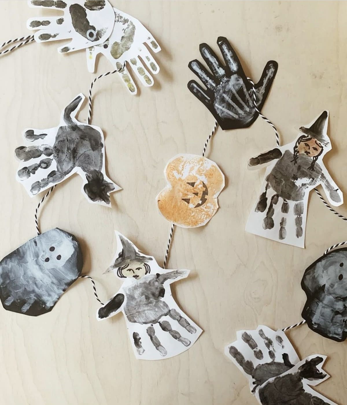 Handprint Halloween Garland