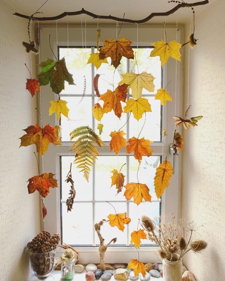 Hanging Autumn Leaf Mobile