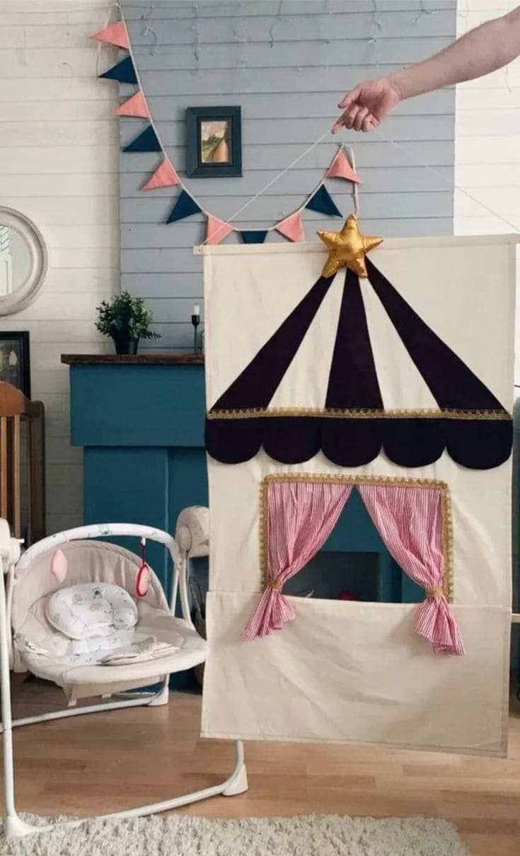 Hanging Circus Puppet Theater Curtain