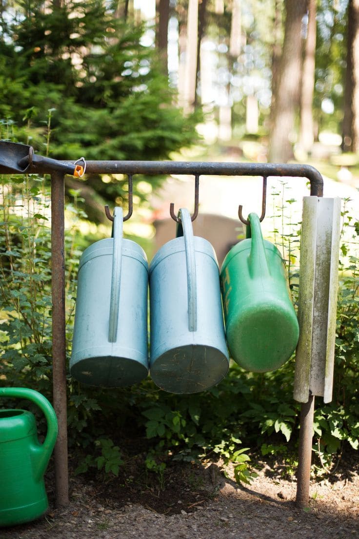 Hanging Watering Can Rack