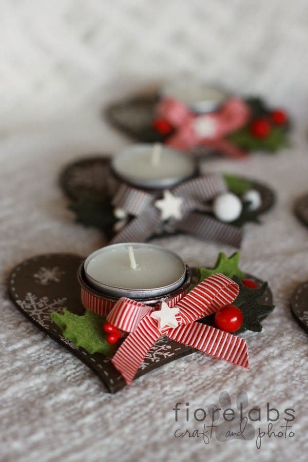Heartfelt Christmas Tea Light Holders