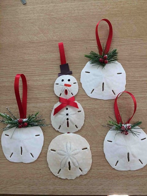 Holiday Sand Dollar Ornaments