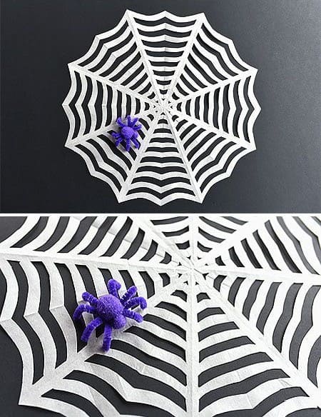 Intricate Paper Spiderwebs
