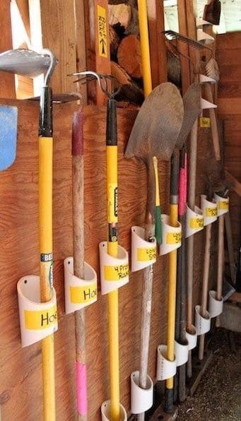Labeled PVC Tool Rack