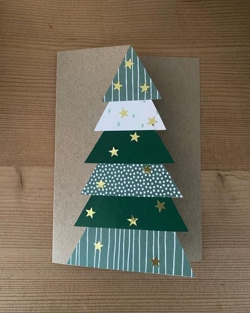 Layered Triangle Tree Card