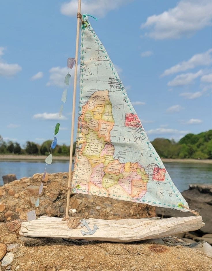 Map Sailboat Decor