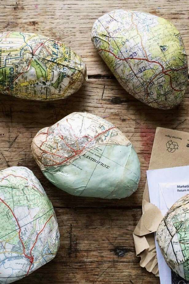 Map-Wrapped Paperweights