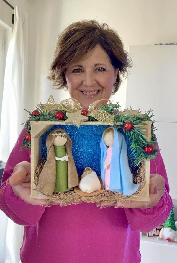 Mini Felt Peg Doll Nativity in a Gift Box
