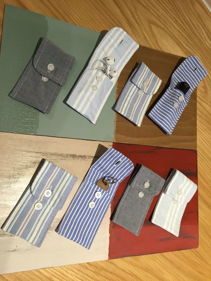 Mini Shirt Cuff Pouches