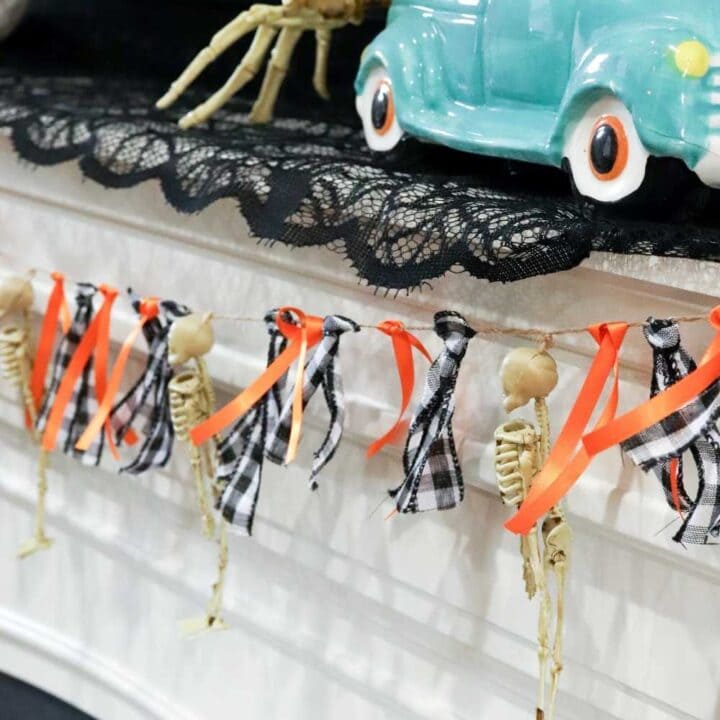 Mini Skeleton and Ribbon Garland