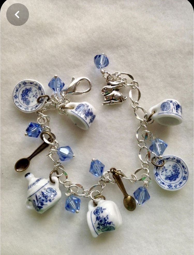 Miniature Teacup Charm Bracelet