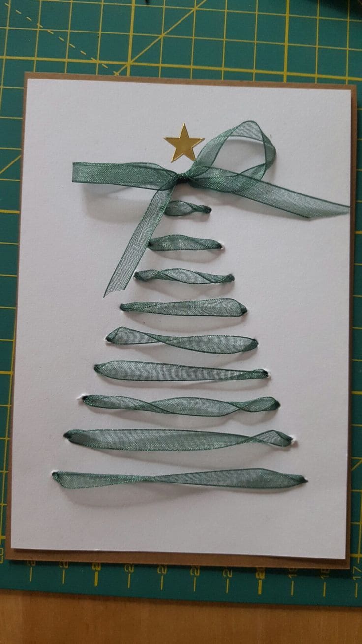Minimalist Ribbon Tree Card