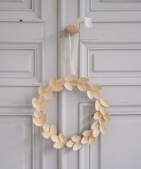 Minimalist Wooden Spoon Wreath