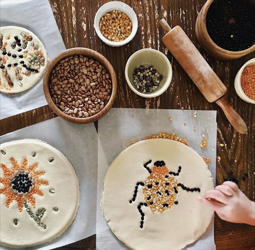 Nature-Inspired Bean Art on Air-Dry Clay