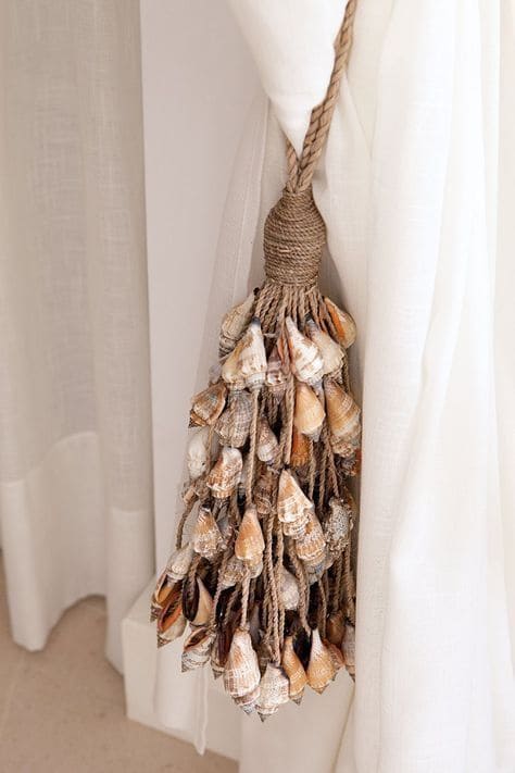 Nautical Snail Shell Curtain Tieback