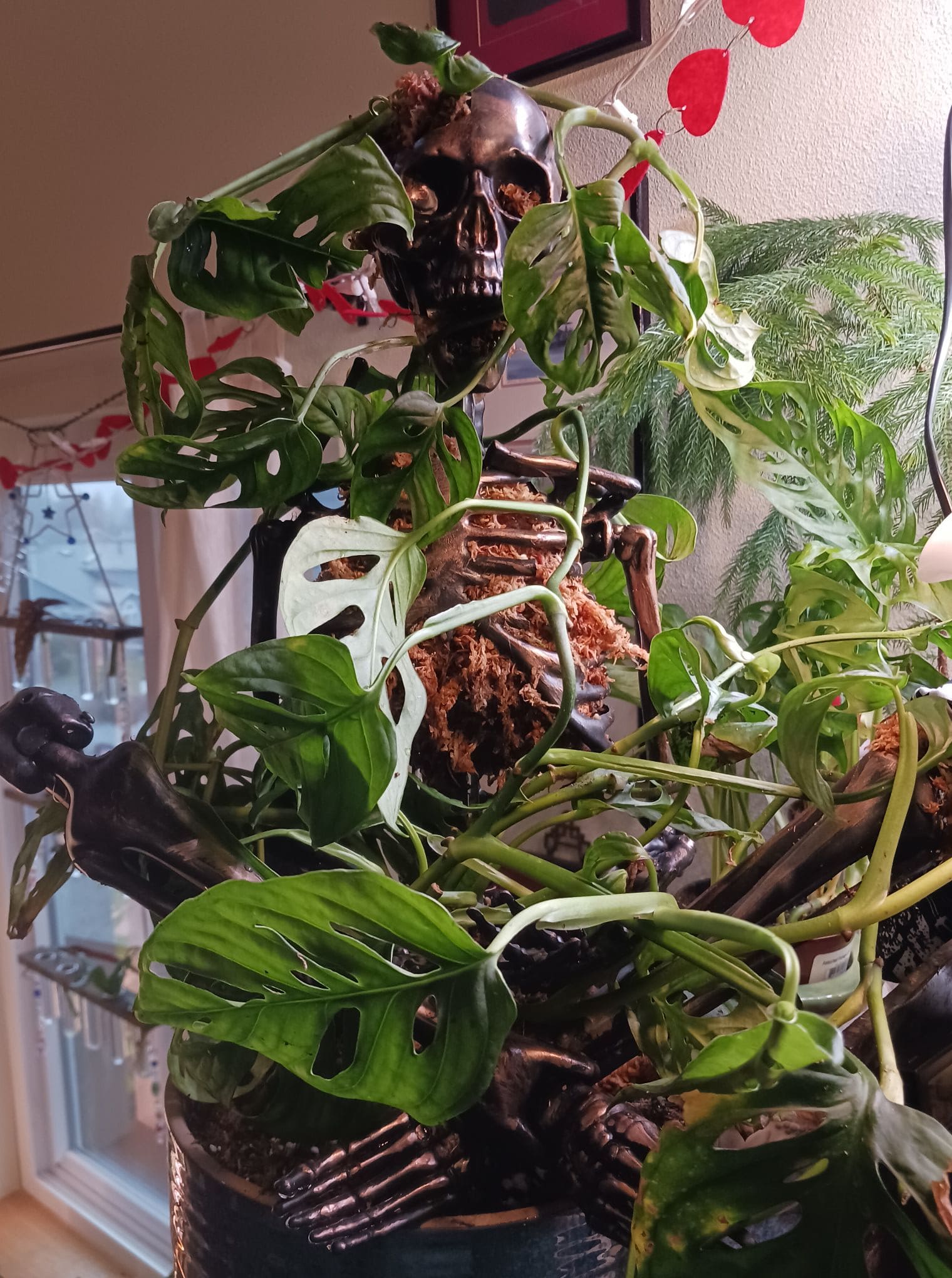 Overgrown Bones Halloween Planter