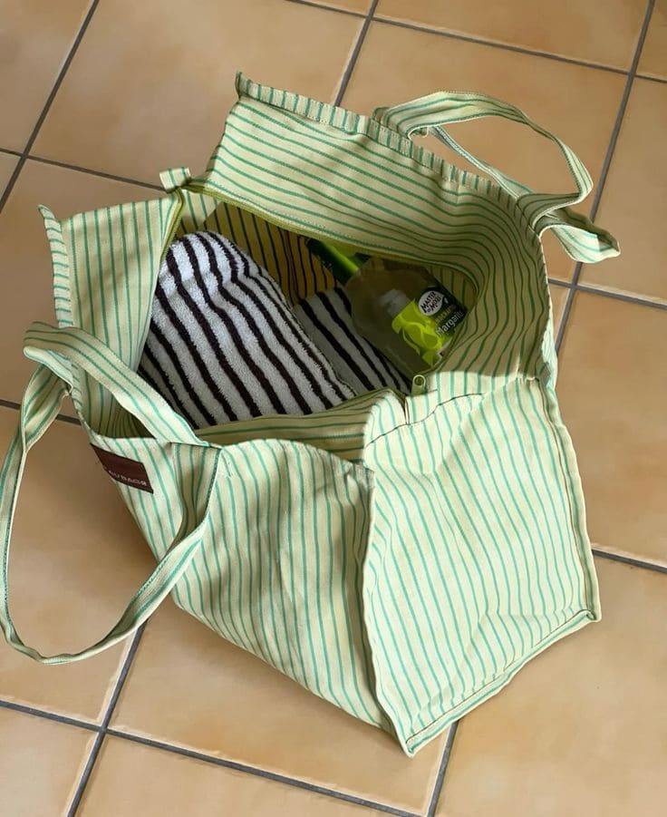 Oversized Tote Bag from an Old Shirt