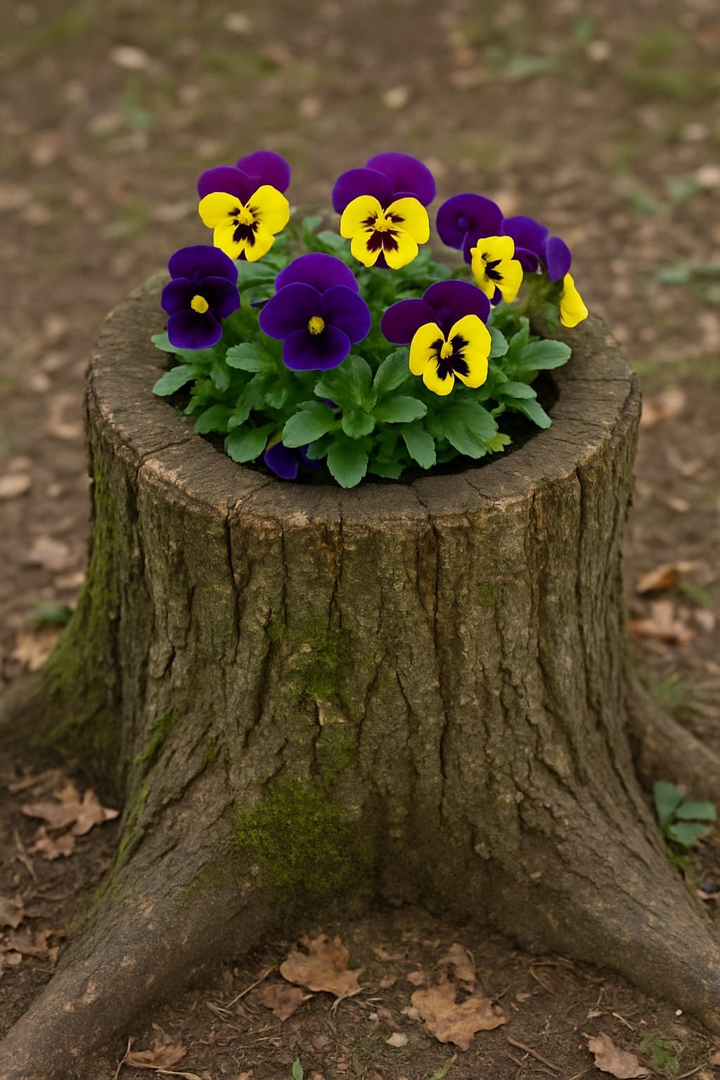 8 Beautiful Plants You Can Grow in a Tree Stump Planter