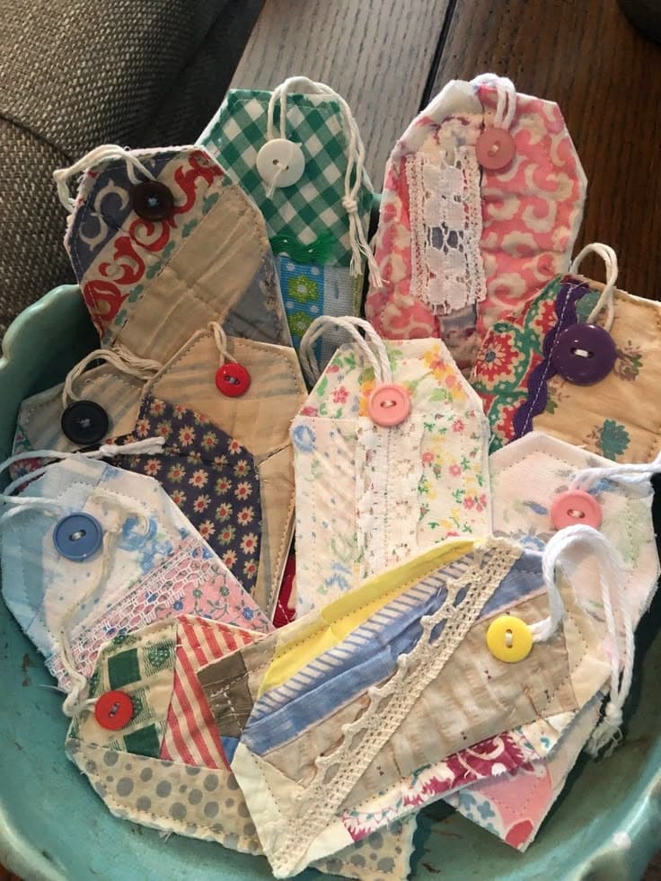 Patchwork Fabric Gift Tags