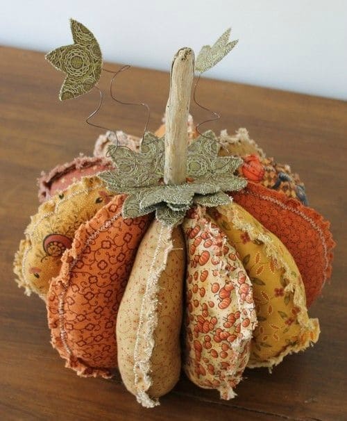 Patchwork Fabric Pumpkin