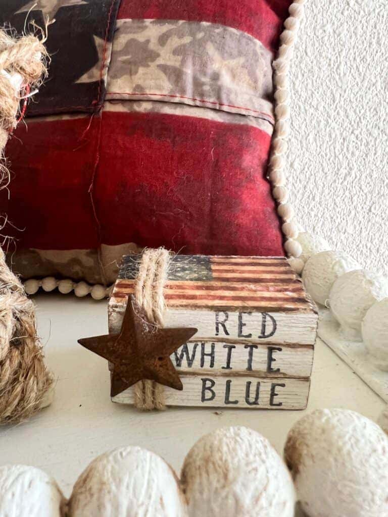 Patriotic Stacked Book Blocks