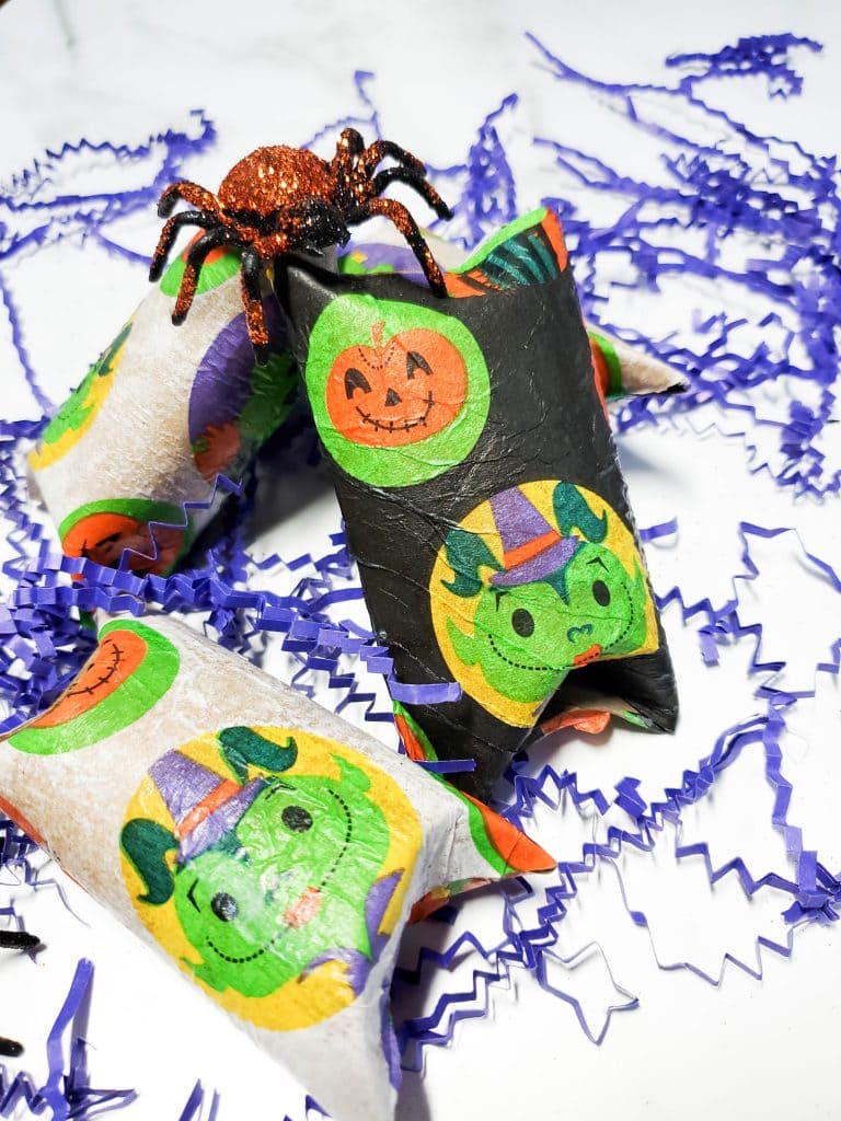 Recycled Halloween Pillow Boxes