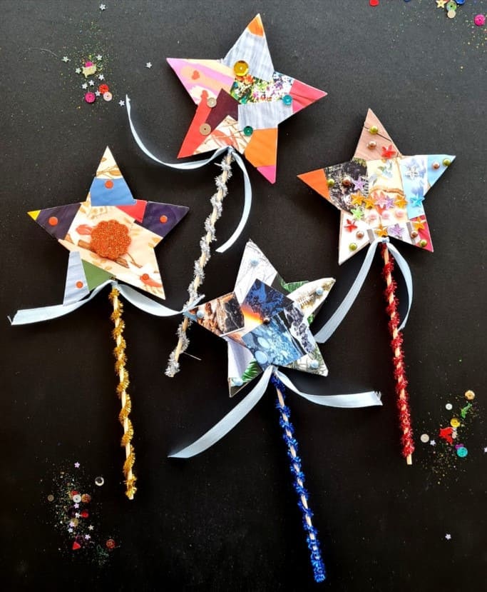 Recycled Star Wands