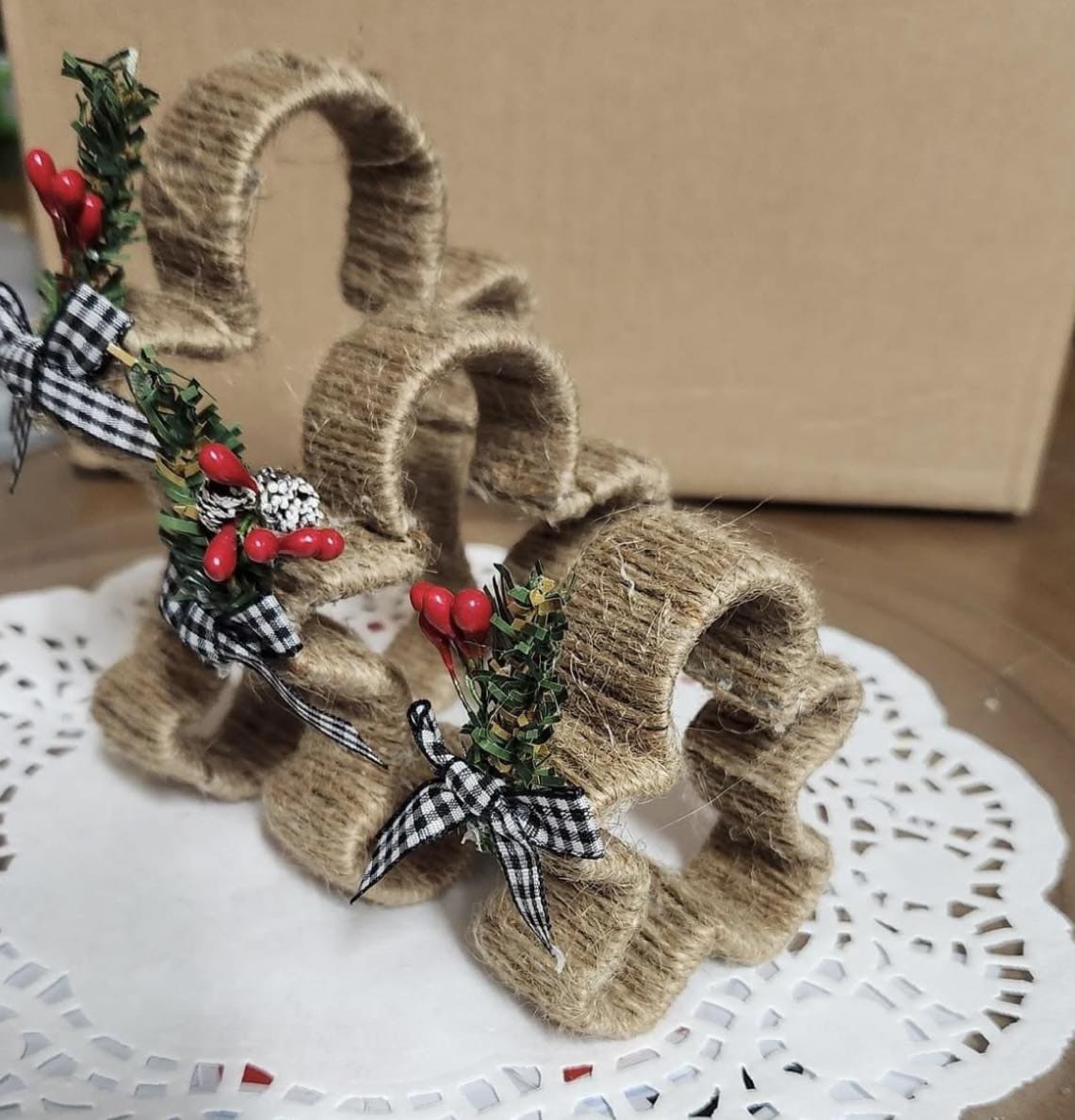 Rustic Burlap Cookie Cutter Decor