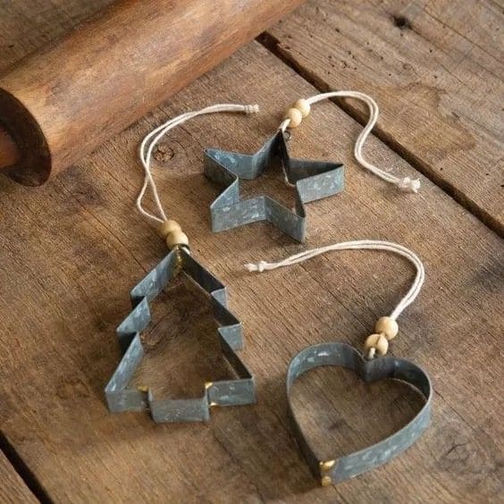 Rustic Cookie Cutter Ornaments