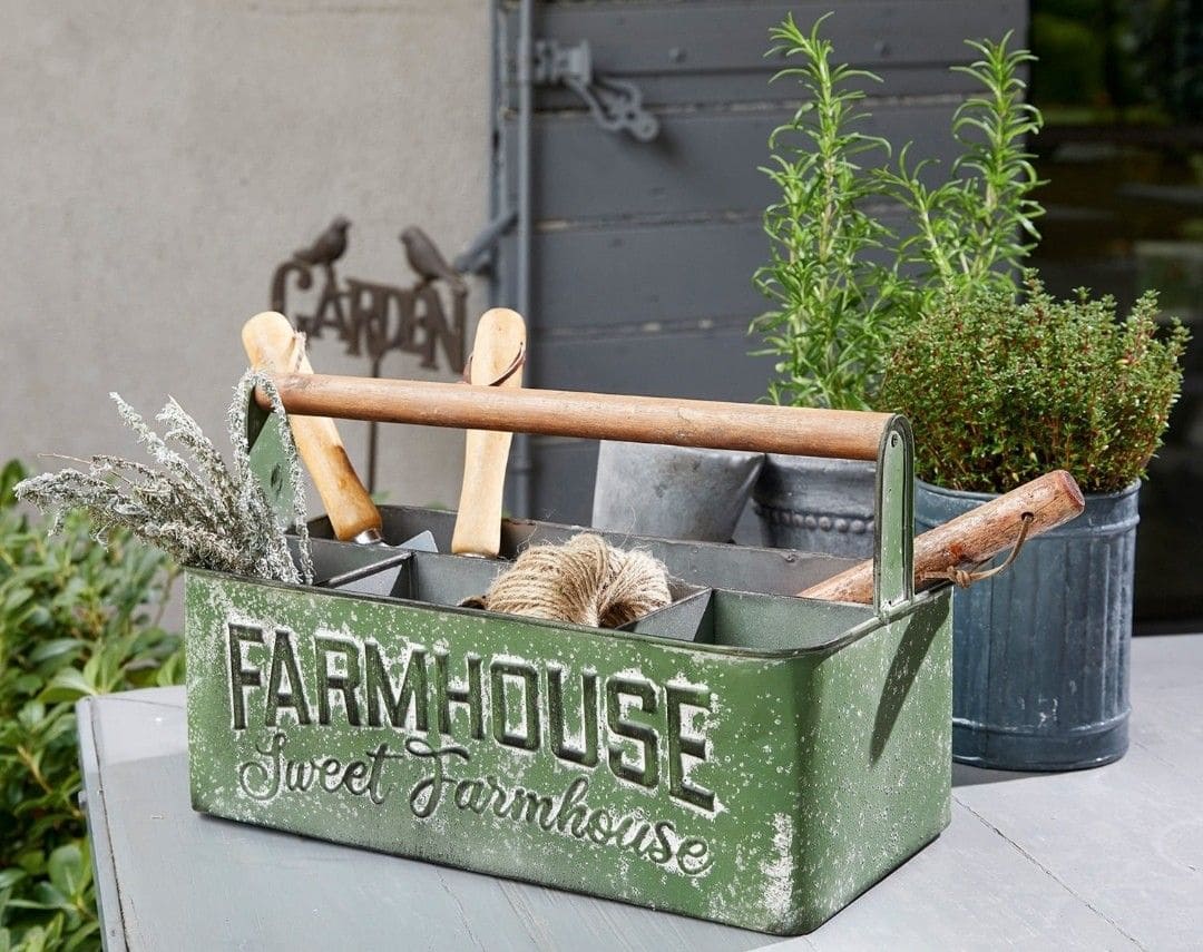 Rustic Farmhouse Garden Tool Tote