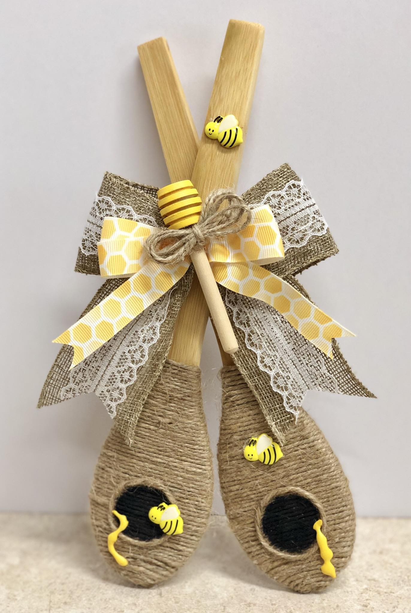 Rustic Honeybee Wooden Spoon Craft